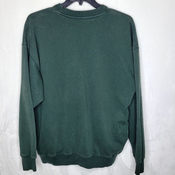 John Galt Brandy Melville Hawaii Green Crewneck Embroidered Pocketed Sweater OS - Picture 4 of 5